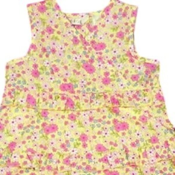 George 24M Girls sundress bloomers set flower yellow tiered ruffles dress NEW - Picture 2 of 2